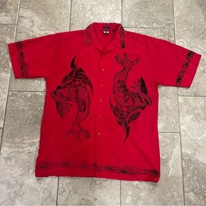 Vintage 2001 Marvel Comics Spider-Man Button Up All Over Print L Shirt
